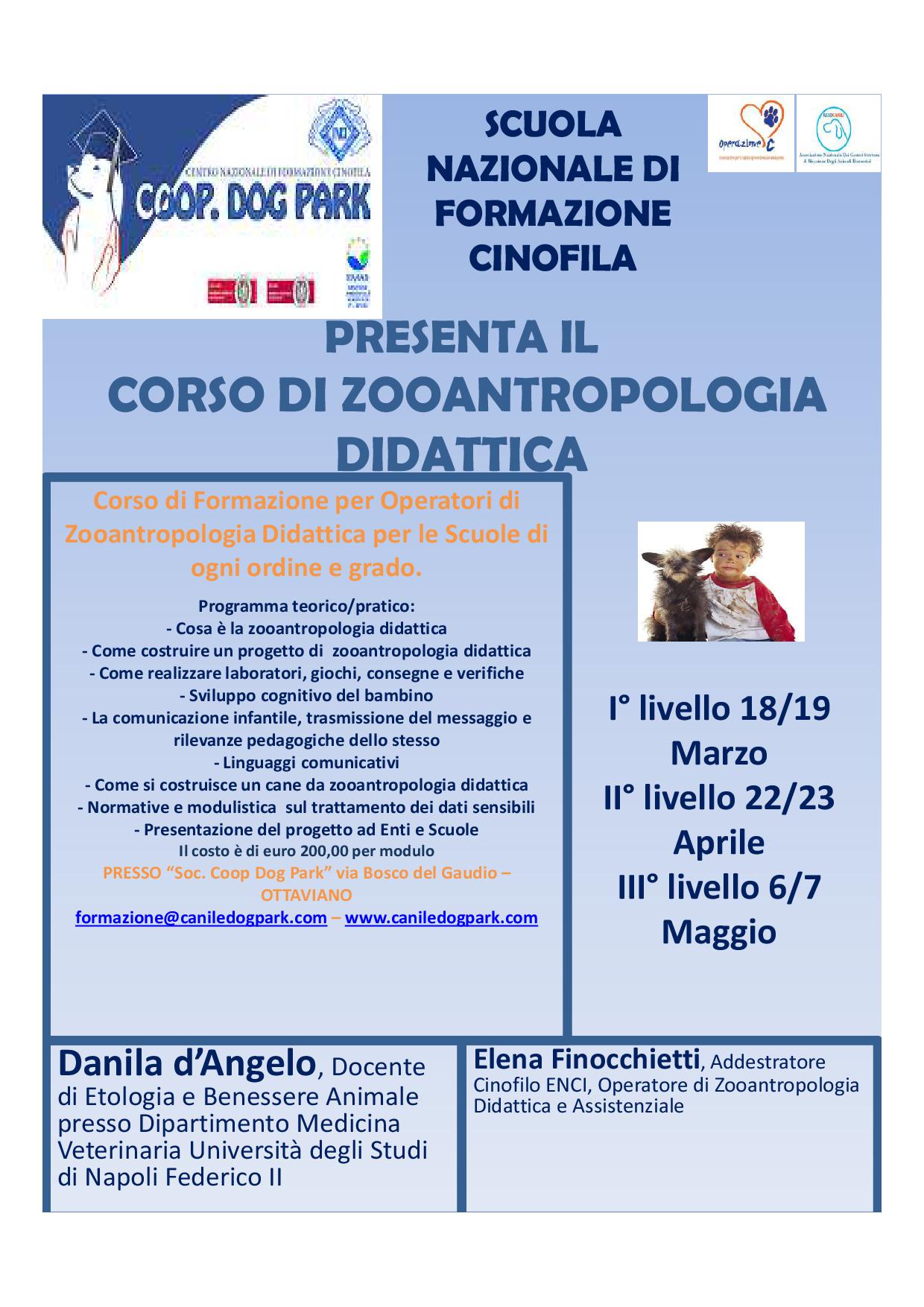 Corso Zooantropologia Didattica